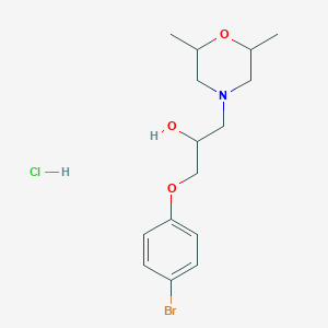 molecular formula C15H23BrClNO3 B4023861 1-(4-bromophenoxy)-3-(2,6-dimethyl-4-morpholinyl)-2-propanol hydrochloride 