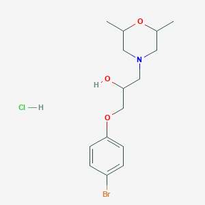 molecular formula C15H23BrClNO3 B4023861 1-(4-bromophenoxy)-3-(2,6-dimethylmorpholin-4-yl)propan-2-ol;hydrochloride 