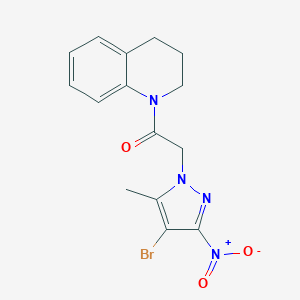 1-[(4-bromo-5-methyl-3-nitro-1H-pyrazol-1-yl)acetyl]-1,2,3,4-tetrahydroquinoline