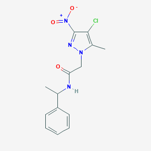 2-(4-Chloro-5-methyl-3-nitro-pyrazol-1-yl)-N-(1-phenyl-ethyl)-acetamide