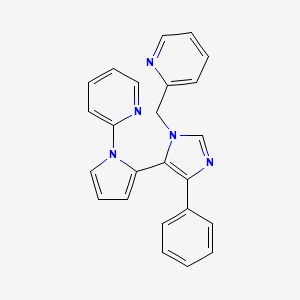 molecular formula C24H19N5 B4023906 2-{2-[4-phenyl-1-(pyridin-2-ylmethyl)-1H-imidazol-5-yl]-1H-pyrrol-1-yl}pyridine 