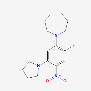 1-[2-Fluoro-4-nitro-5-(pyrrolidin-1-YL)phenyl]azepane