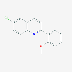 molecular formula C16H12ClNO B4023939 6-chloro-2-(2-methoxyphenyl)quinoline 