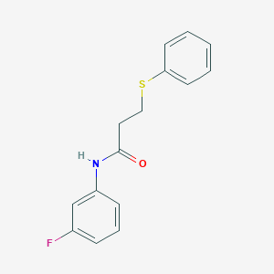 molecular formula C15H14FNOS B4023945 N-(3-fluorophenyl)-3-(phenylthio)propanamide 