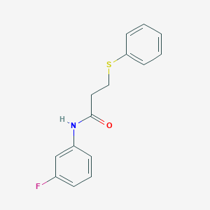 N-(3-fluorophenyl)-3-(phenylthio)propanamide