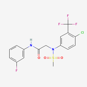 N~2~-[4-chloro-3-(trifluoromethyl)phenyl]-N~1~-(3-fluorophenyl)-N~2~-(methylsulfonyl)glycinamide