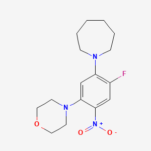 molecular formula C16H22FN3O3 B4023957 1-[2-fluoro-5-(4-morpholinyl)-4-nitrophenyl]azepane 