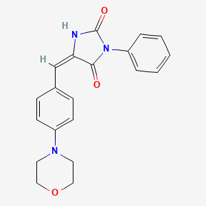 molecular formula C20H19N3O3 B4024010 5-[4-(4-morpholinyl)benzylidene]-3-phenyl-2,4-imidazolidinedione 