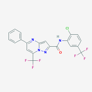 N-[2-chloro-5-(trifluoromethyl)phenyl]-5-phenyl-7-(trifluoromethyl)pyrazolo[1,5-a]pyrimidine-2-carboxamide