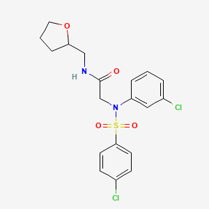 molecular formula C19H20Cl2N2O4S B4024046 N~2~-(3-chlorophenyl)-N~2~-[(4-chlorophenyl)sulfonyl]-N~1~-(tetrahydro-2-furanylmethyl)glycinamide 