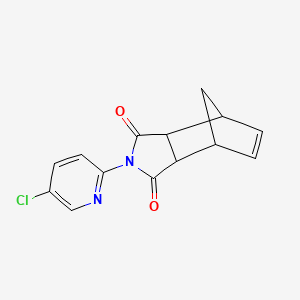 molecular formula C14H11ClN2O2 B4024051 4-(5-chloro-2-pyridinyl)-4-azatricyclo[5.2.1.0~2,6~]dec-8-ene-3,5-dione 