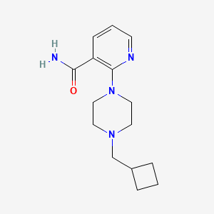 molecular formula C15H22N4O B4024076 2-[4-(cyclobutylmethyl)-1-piperazinyl]nicotinamide 