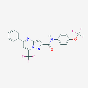 5-phenyl-N-[4-(trifluoromethoxy)phenyl]-7-(trifluoromethyl)pyrazolo[1,5-a]pyrimidine-2-carboxamide