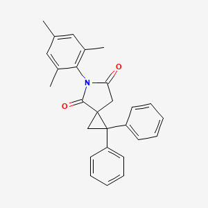 molecular formula C27H25NO2 B4024119 5-mesityl-1,1-diphenyl-5-azaspiro[2.4]heptane-4,6-dione 