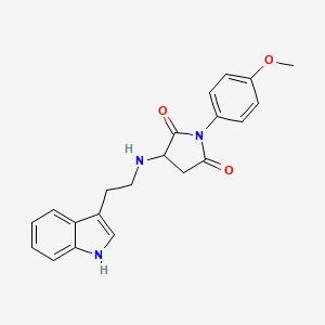 molecular formula C21H21N3O3 B4024149 3-{[2-(1H-indol-3-yl)ethyl]amino}-1-(4-methoxyphenyl)-2,5-pyrrolidinedione 