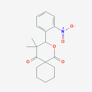 4,4-dimethyl-3-(2-nitrophenyl)-2-oxaspiro[5.5]undecane-1,5-dione