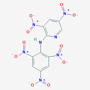 molecular formula C11H5N7O10 B402422 3,5-Bisnitro-2-{2,4,6-trisnitroanilino}pyridine 