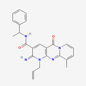 molecular formula C24H23N5O2 B4024220 1-allyl-2-imino-10-methyl-5-oxo-N-(1-phenylethyl)-1,5-dihydro-2H-dipyrido[1,2-a:2',3'-d]pyrimidine-3-carboxamide CAS No. 510761-36-1