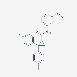 N-(3-acetylphenyl)-2,2-bis(4-methylphenyl)cyclopropanecarboxamide