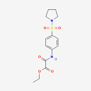 ethyl oxo{[4-(1-pyrrolidinylsulfonyl)phenyl]amino}acetate