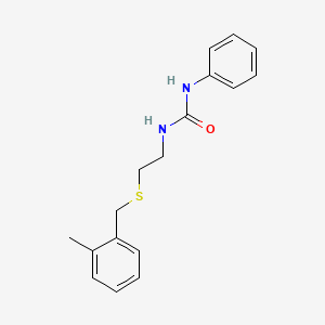 molecular formula C17H20N2OS B4024269 N-{2-[(2-methylbenzyl)thio]ethyl}-N'-phenylurea 