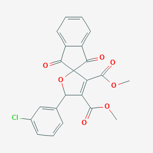 molecular formula C22H15ClO7 B402429 dimethyl 2-(3-chlorophenyl)-2,5-dihydro-1',3'(2'H)-dioxospiro[furan-5,2'-(1'H)-indene]-3,4-dicarboxylate 