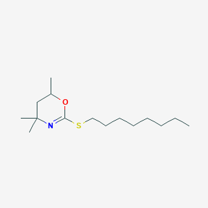 molecular formula C15H29NOS B402430 4,4,6-trimethyl-2-(octylsulfanyl)-5,6-dihydro-4H-1,3-oxazine 