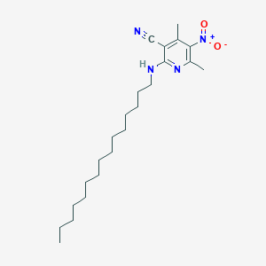 molecular formula C23H38N4O2 B402431 5-Nitro-4,6-dimethyl-2-(pentadecylamino)nicotinonitrile 