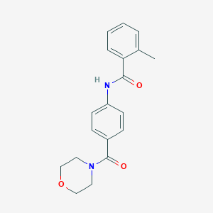 molecular formula C19H20N2O3 B4024310 2-methyl-N-[4-(4-morpholinylcarbonyl)phenyl]benzamide 