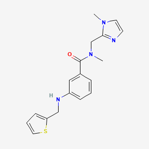 molecular formula C18H20N4OS B4024320 N-methyl-N-[(1-methyl-1H-imidazol-2-yl)methyl]-3-[(2-thienylmethyl)amino]benzamide 