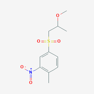 molecular formula C11H15NO5S B4024326 2-methoxypropyl 4-methyl-3-nitrophenyl sulfone 