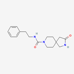 3-oxo-N-(2-phenylethyl)-2,8-diazaspiro[4.5]decane-8-carboxamide