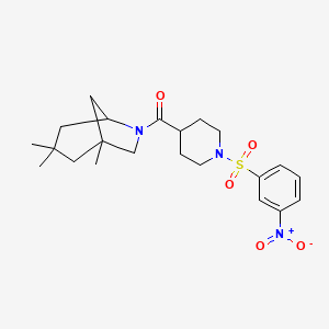 1,3,3-trimethyl-6-({1-[(3-nitrophenyl)sulfonyl]-4-piperidinyl}carbonyl)-6-azabicyclo[3.2.1]octane