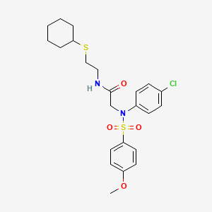 N~2~-(4-chlorophenyl)-N~1~-[2-(cyclohexylthio)ethyl]-N~2~-[(4-methoxyphenyl)sulfonyl]glycinamide