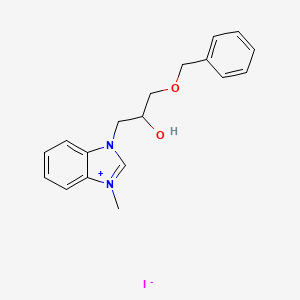 molecular formula C18H21IN2O2 B4024377 1-[3-(benzyloxy)-2-hydroxypropyl]-3-methyl-1H-3,1-benzimidazol-3-ium iodide 