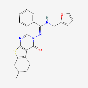 5-[(2-furylmethyl)amino]-11-methyl-9,10,11,12-tetrahydro-8H-[1]benzothieno[2',3':4,5]pyrimido[2,1-a]phthalazin-8-one