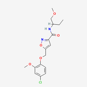 molecular formula C17H21ClN2O5 B4024393 5-[(4-chloro-2-methoxyphenoxy)methyl]-N-[1-(methoxymethyl)propyl]-3-isoxazolecarboxamide 