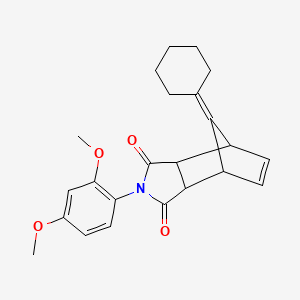 10-cyclohexylidene-4-(2,4-dimethoxyphenyl)-4-azatricyclo[5.2.1.0~2,6~]dec-8-ene-3,5-dione