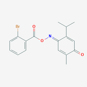 molecular formula C17H16BrNO3 B4024409 2-isopropyl-5-methylbenzo-1,4-quinone 1-[O-(2-bromobenzoyl)oxime] 
