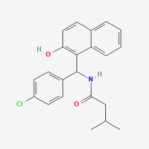 molecular formula C22H22ClNO2 B4024422 N-[(4-chlorophenyl)(2-hydroxy-1-naphthyl)methyl]-3-methylbutanamide 