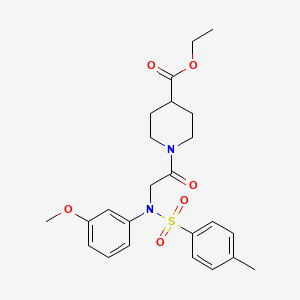 molecular formula C24H30N2O6S B4024427 ethyl 1-{N-(3-methoxyphenyl)-N-[(4-methylphenyl)sulfonyl]glycyl}-4-piperidinecarboxylate 