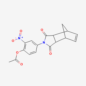 molecular formula C17H14N2O6 B4024444 4-(1,3-dioxo-1,3,3a,4,7,7a-hexahydro-2H-4,7-methanoisoindol-2-yl)-2-nitrophenyl acetate 