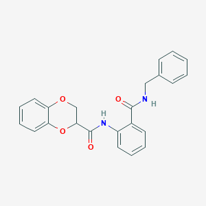 N-[2-(benzylcarbamoyl)phenyl]-2,3-dihydro-1,4-benzodioxine-3-carboxamide