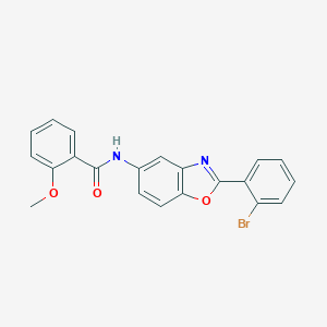 molecular formula C21H15BrN2O3 B402446 N-[2-(2-bromophenyl)-1,3-benzoxazol-5-yl]-2-methoxybenzamide 