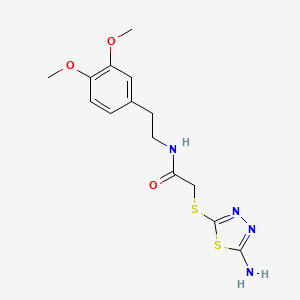 2-[(5-amino-1,3,4-thiadiazol-2-yl)sulfanyl]-N-[2-(3,4-dimethoxyphenyl)ethyl]acetamide