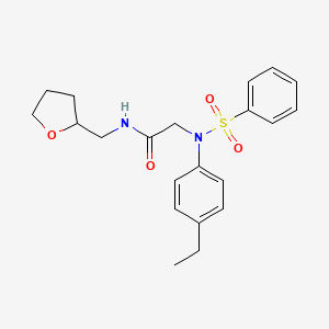 N~2~-(4-ethylphenyl)-N~2~-(phenylsulfonyl)-N~1~-(tetrahydro-2-furanylmethyl)glycinamide