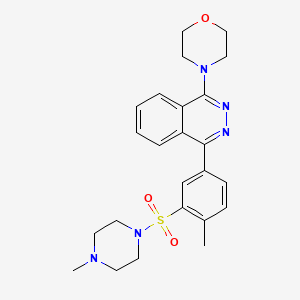 molecular formula C24H29N5O3S B4024494 1-{4-methyl-3-[(4-methyl-1-piperazinyl)sulfonyl]phenyl}-4-(4-morpholinyl)phthalazine 