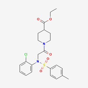 ethyl 1-{N-(2-chlorophenyl)-N-[(4-methylphenyl)sulfonyl]glycyl}piperidine-4-carboxylate