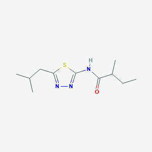 2-methyl-N-[5-(2-methylpropyl)-1,3,4-thiadiazol-2-yl]butanamide