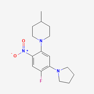 1-(4-Fluoro-2-nitro-5-pyrrolidin-1-ylphenyl)-4-methylpiperidine